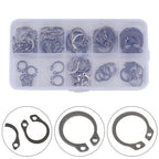 100pcs 304 SS External Circlip Ring Assortment 8-18mm for Universal