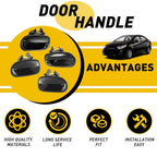 Outside Door Handle for Honda Civic (1996–2000) Right Rear Smooth Black