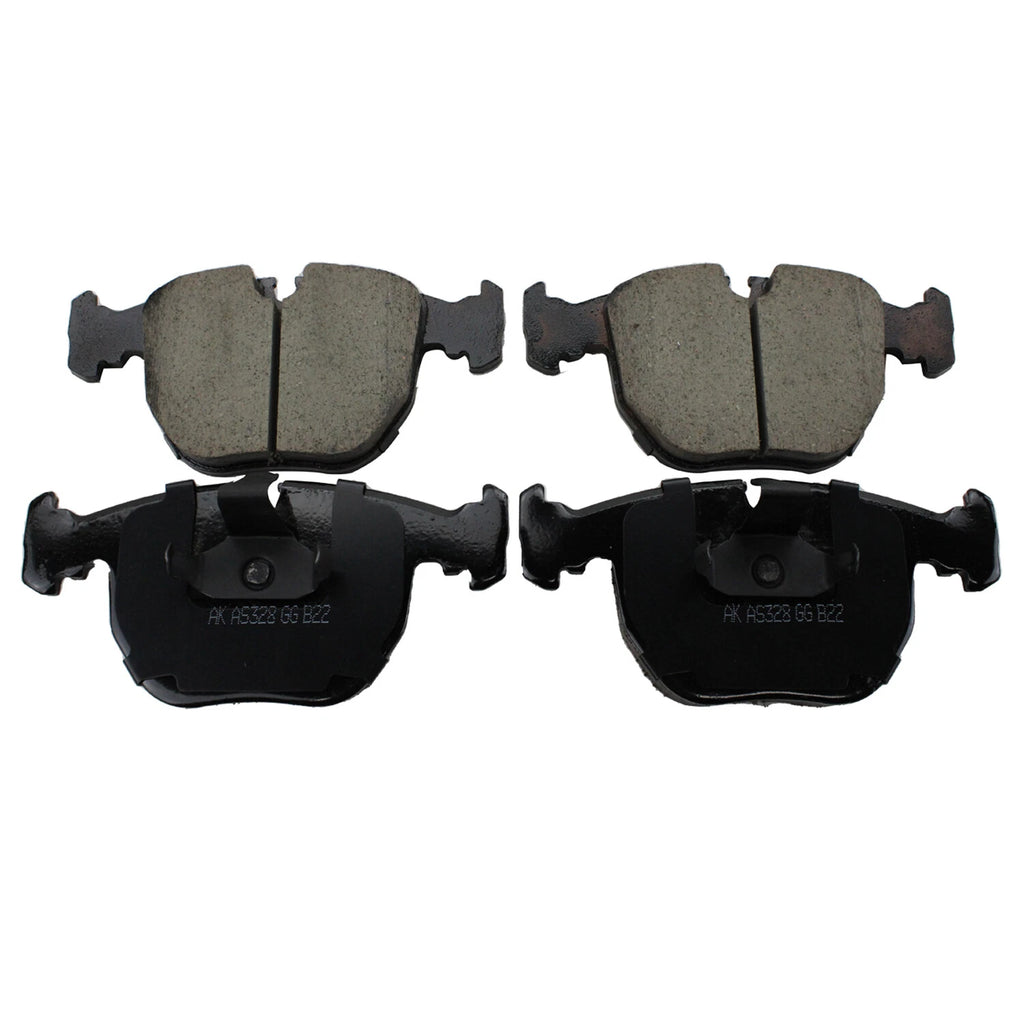 Set of 4 Akebono Euro Front Ceramic Brake Pads for BMW E38 E39 E53 (1995–2006)