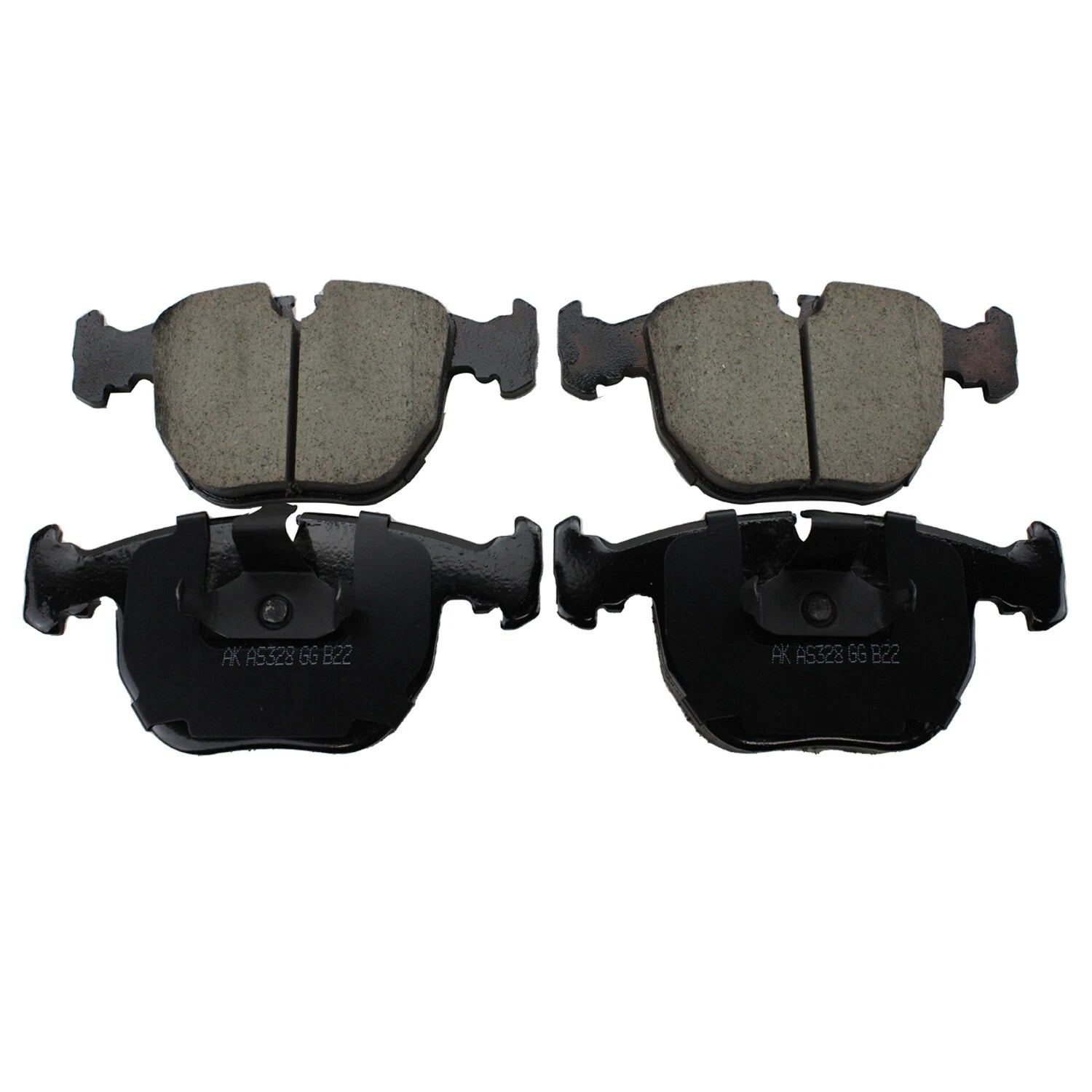 Set of 4 Akebono Euro Front Ceramic Brake Pads for BMW E38 E39 E53 (1995–2006)