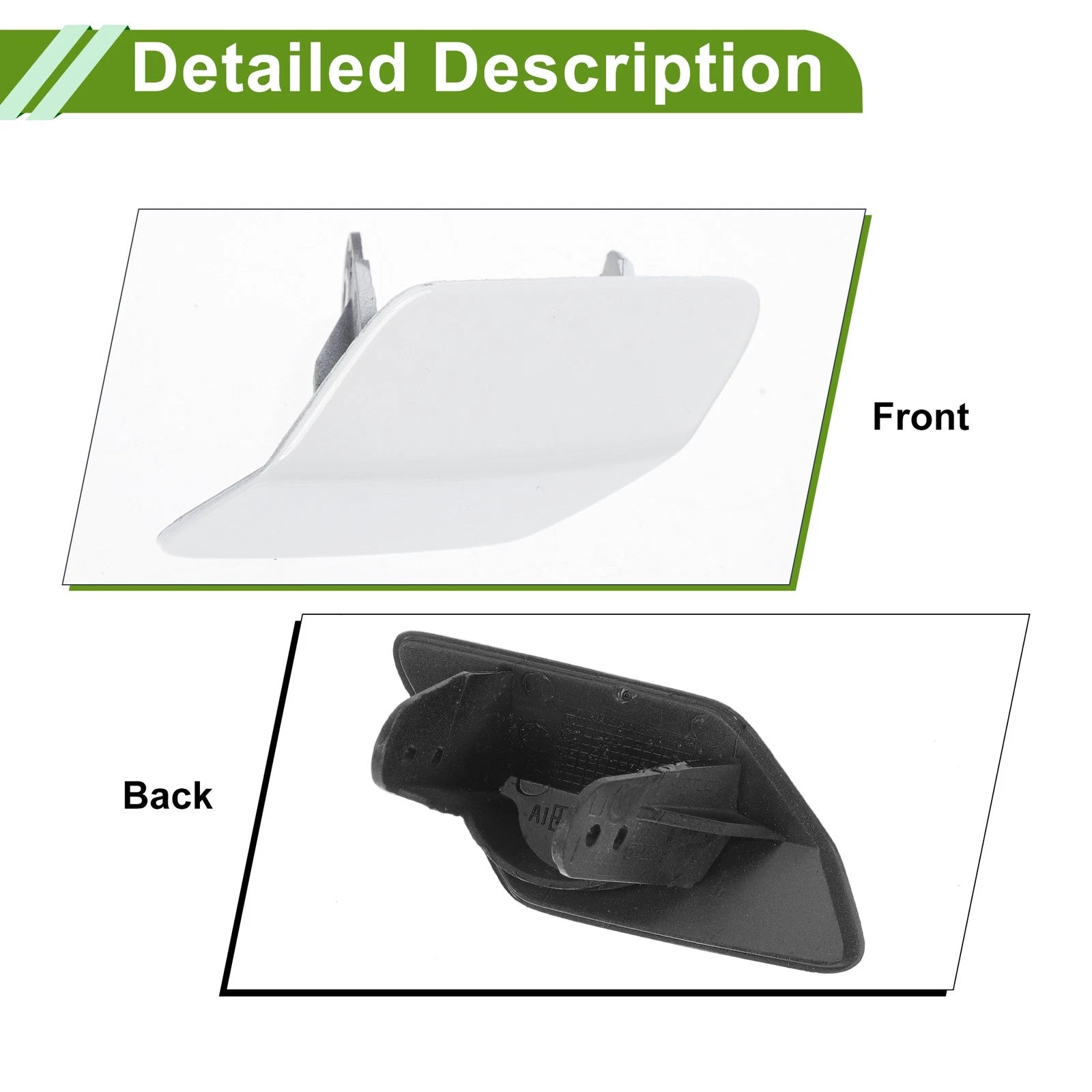 Front Left Washer Nozzle Cover Cap No. 51118067969 for BMW 320i (2013–2018) White