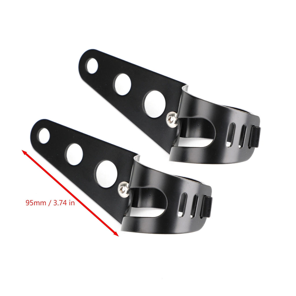 Universal 43-50mm Black Headlight Bracket Mount Holder #3