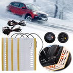2X Heated Seat Heater Kit for Universal Cars (12V) - Carbon Fiber, Round Switch