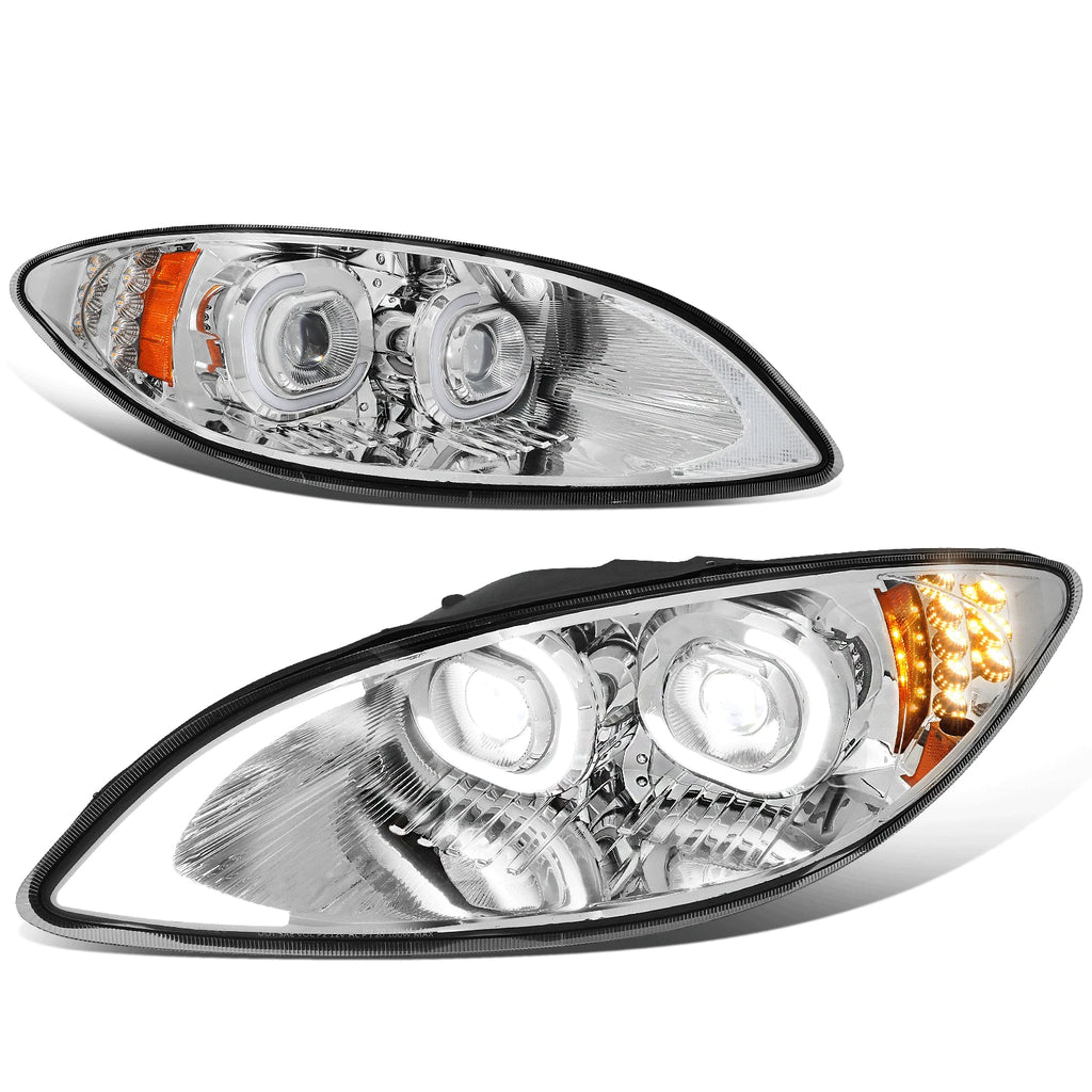 Chrome LED Projector Headlights for International Harvester ProStar (2009–2018)