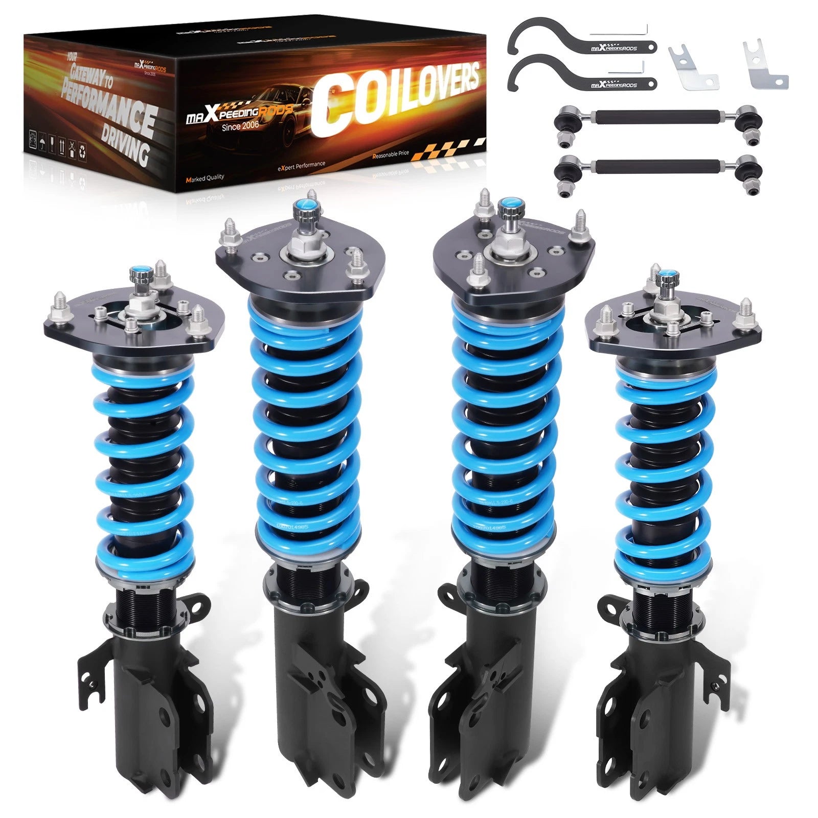 T6 Coilovers 24 Level Damper Kit for Toyota Camry L/LE/XLE (2012–2017)
