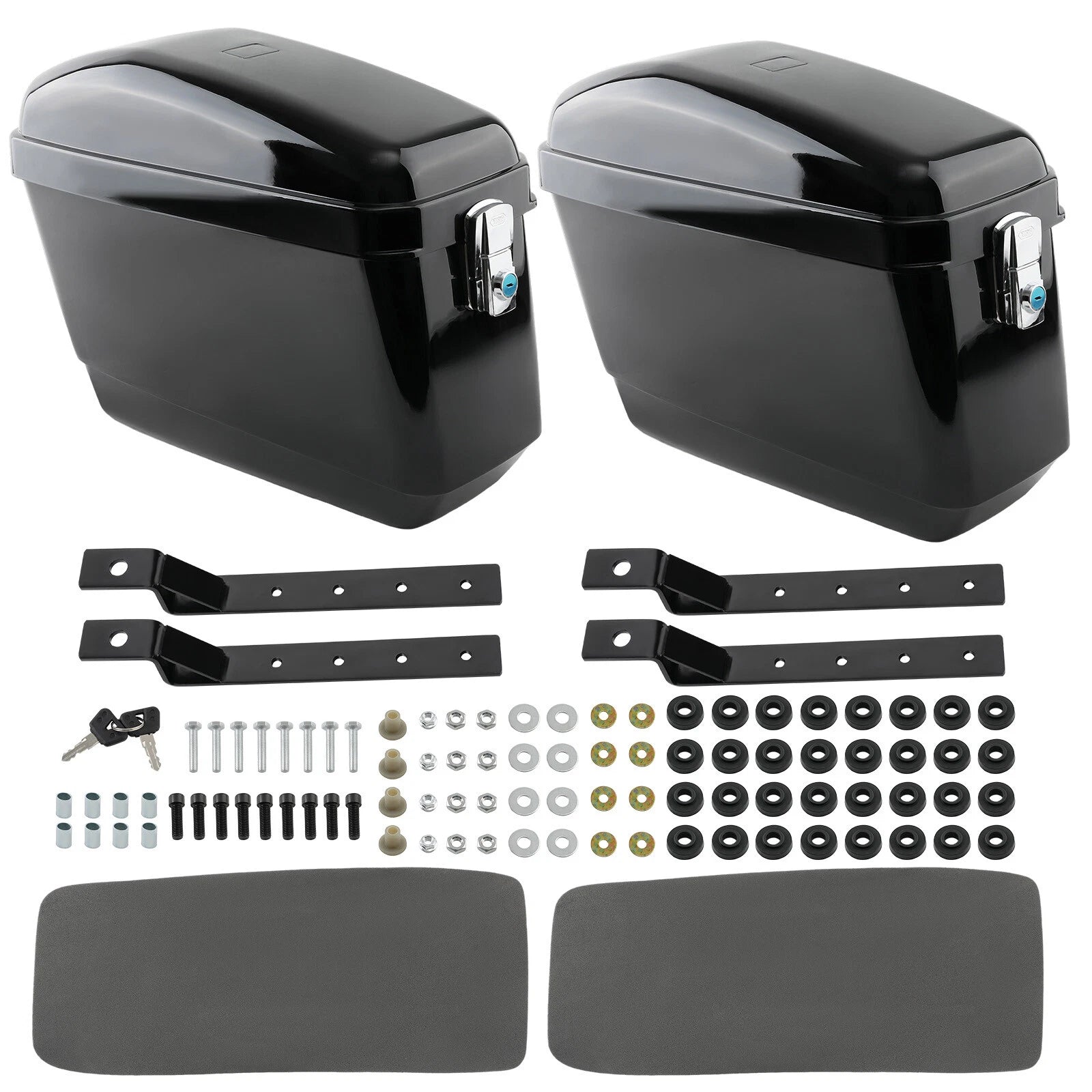 Hard Saddlebags for Suzuki Kawasaki Victory Motorcycles