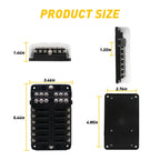 12 Way Blade Fuse Box Holder with LED Indicator for Auto Marine Boat (12V)