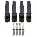 Set of 4 Ignition Coils & NGK G-Power Spark Plugs for C-Max MKZ Milan (2013–2019)