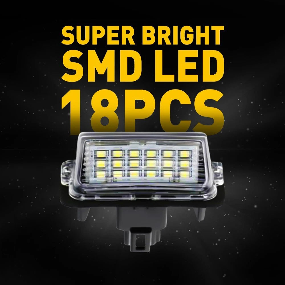 2X Rear LED License Plate Light for Toyota Camry Yaris Highlander Avalon Prius