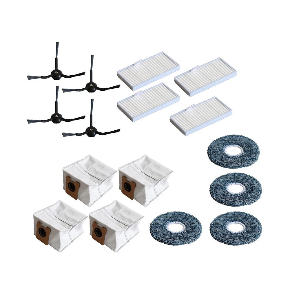 Set of 4 Dust Bags, 4 HEPA Filters, 4 Side Brushes for Omni C20