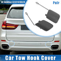 1 Pair Rear Tow Hook Eye Hole Cover Cap for BMW X5 (2016–2018) Gray