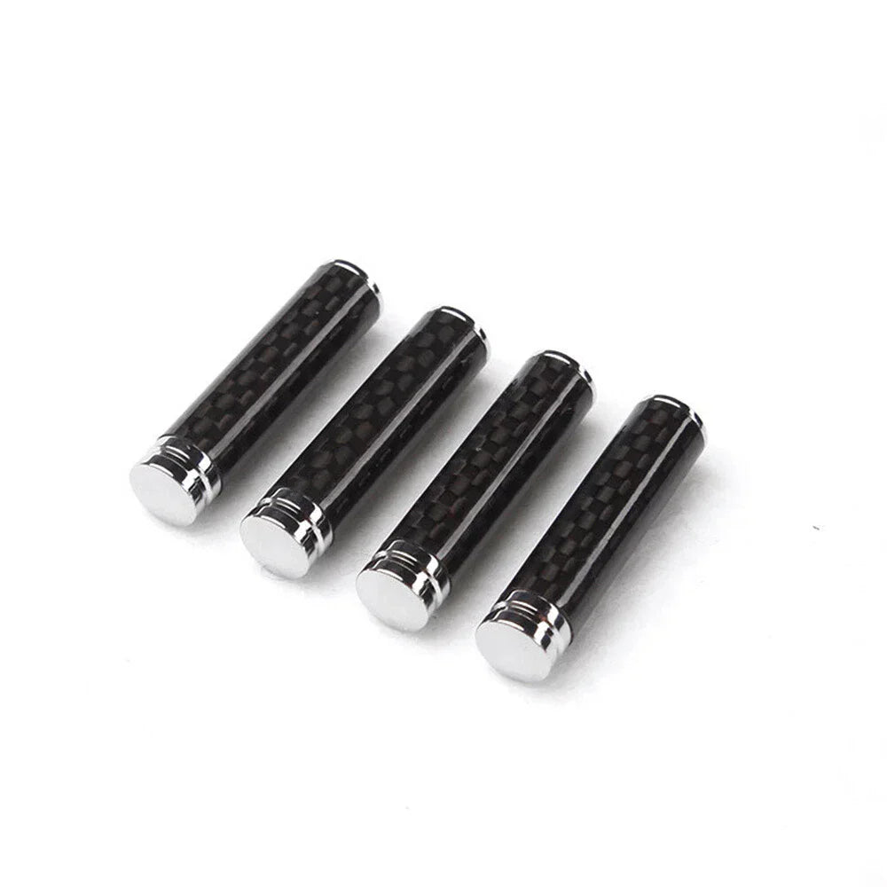 4 x Carbon Fiber Door Lock Pins Knob 35x8mm for BMW Benz