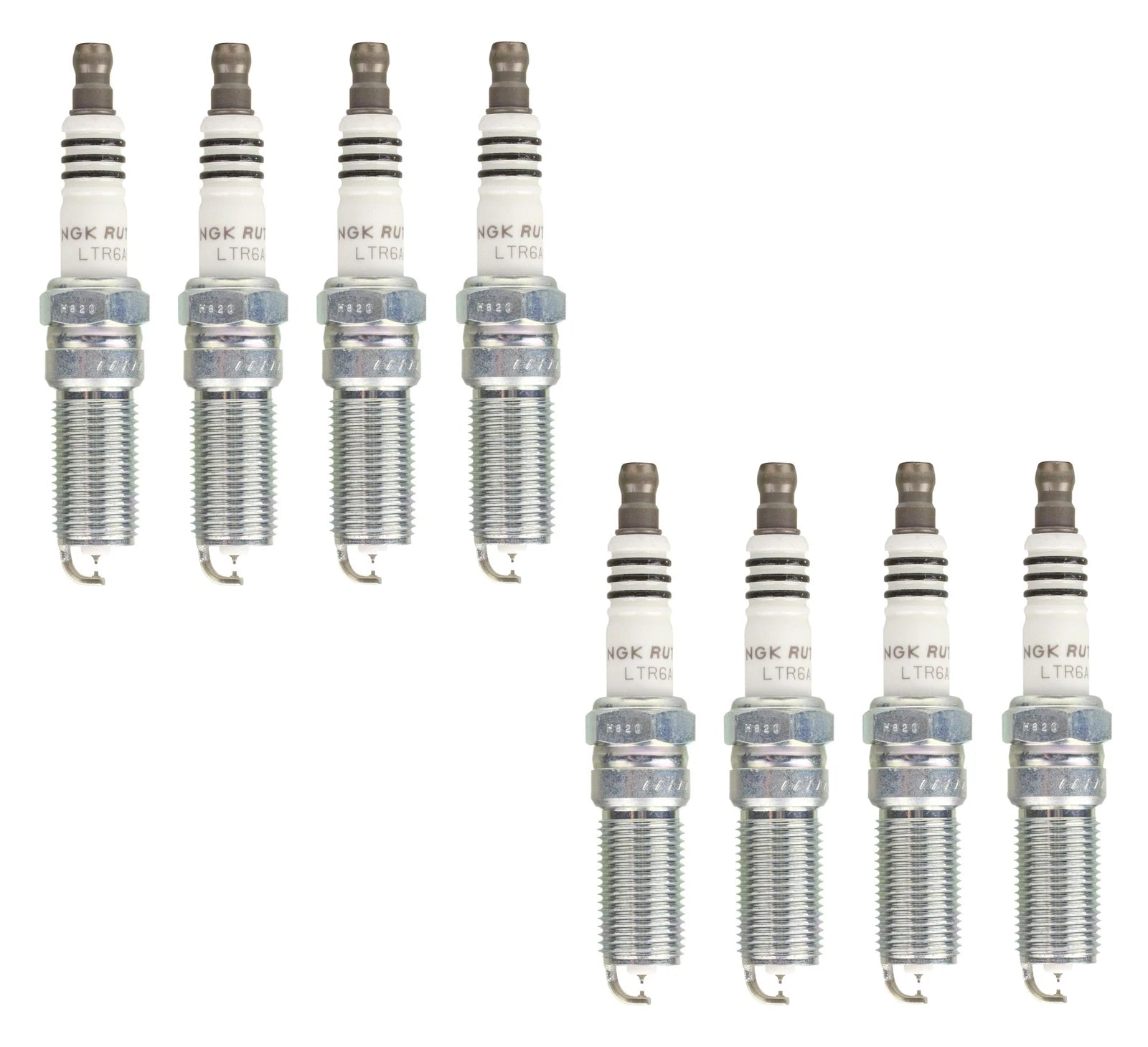 Set of 8 NGK Ruthenium HX Spark Plugs for Ford EcoSport, Mazda MX-5 Miata (2016–2023)