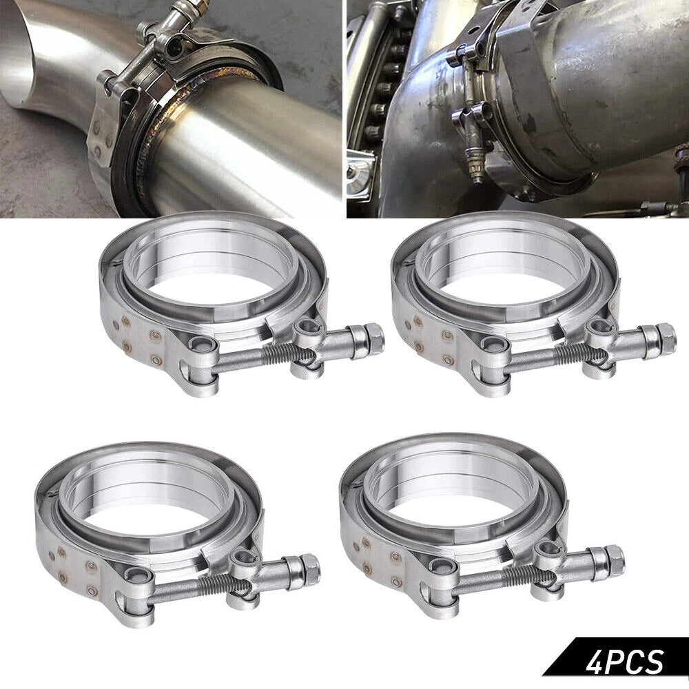 Set of 4 Stainless Steel V-Band Bolt Clamp Kit for Turbo V-band
