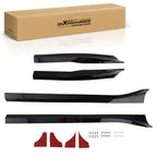 2PC Side Skirt Extension Panels for Tesla Model 3 (2017–2023) Black ABS