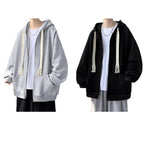 2X Men's Hoodie with Relaxed Fit and Drawstring Detail for Daily Wear