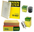 Mann Oil Air Paper Cabin Fuel Filter Service Kit for Audi A4 Quattro (2002–2004)