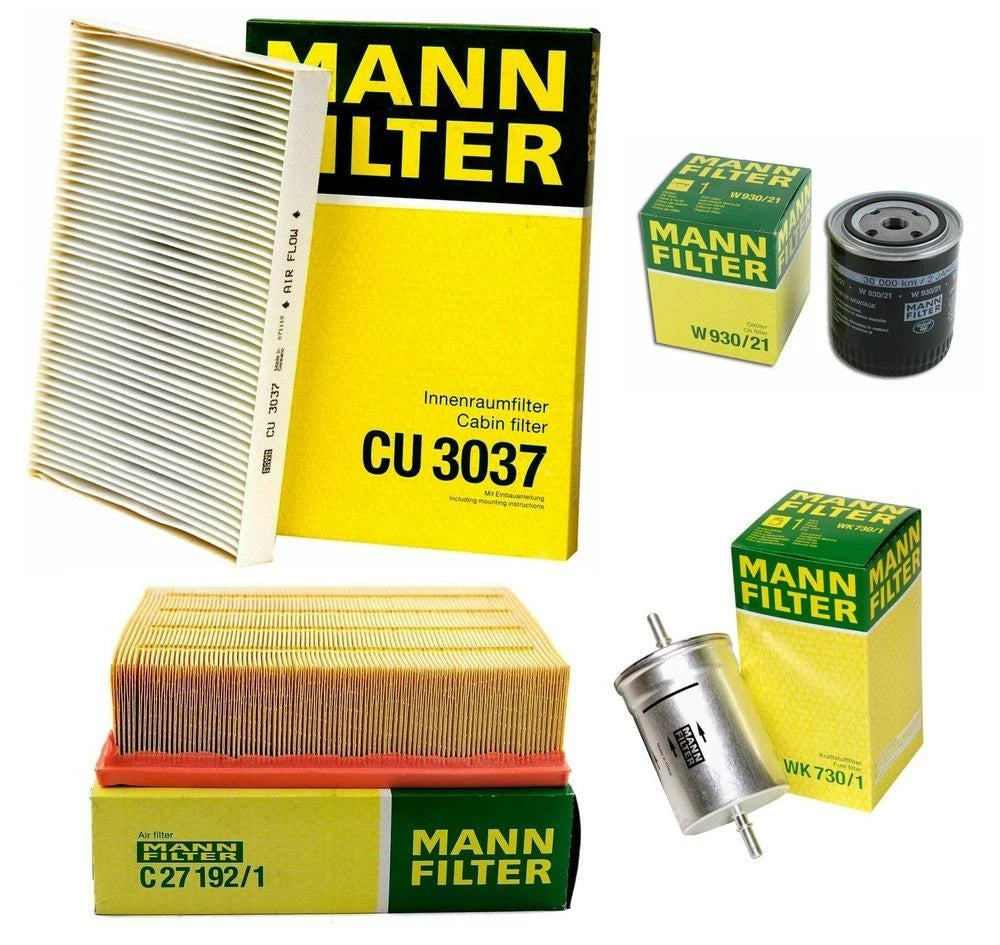 Mann Oil Air Paper Cabin Fuel Filter Service Kit for Audi A4 Quattro (2002–2004)
