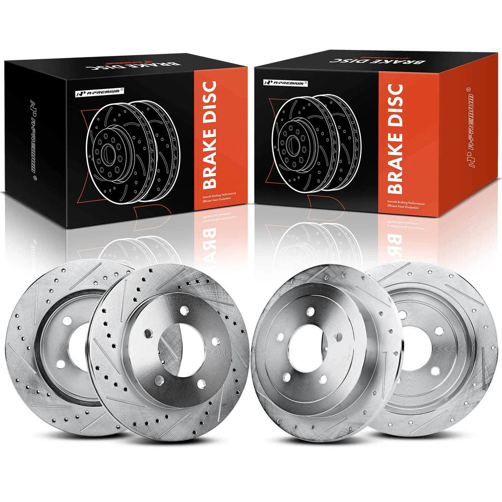 Drilled Slotted Brake Rotors for Ford F-150 (2000–2003) 4WD