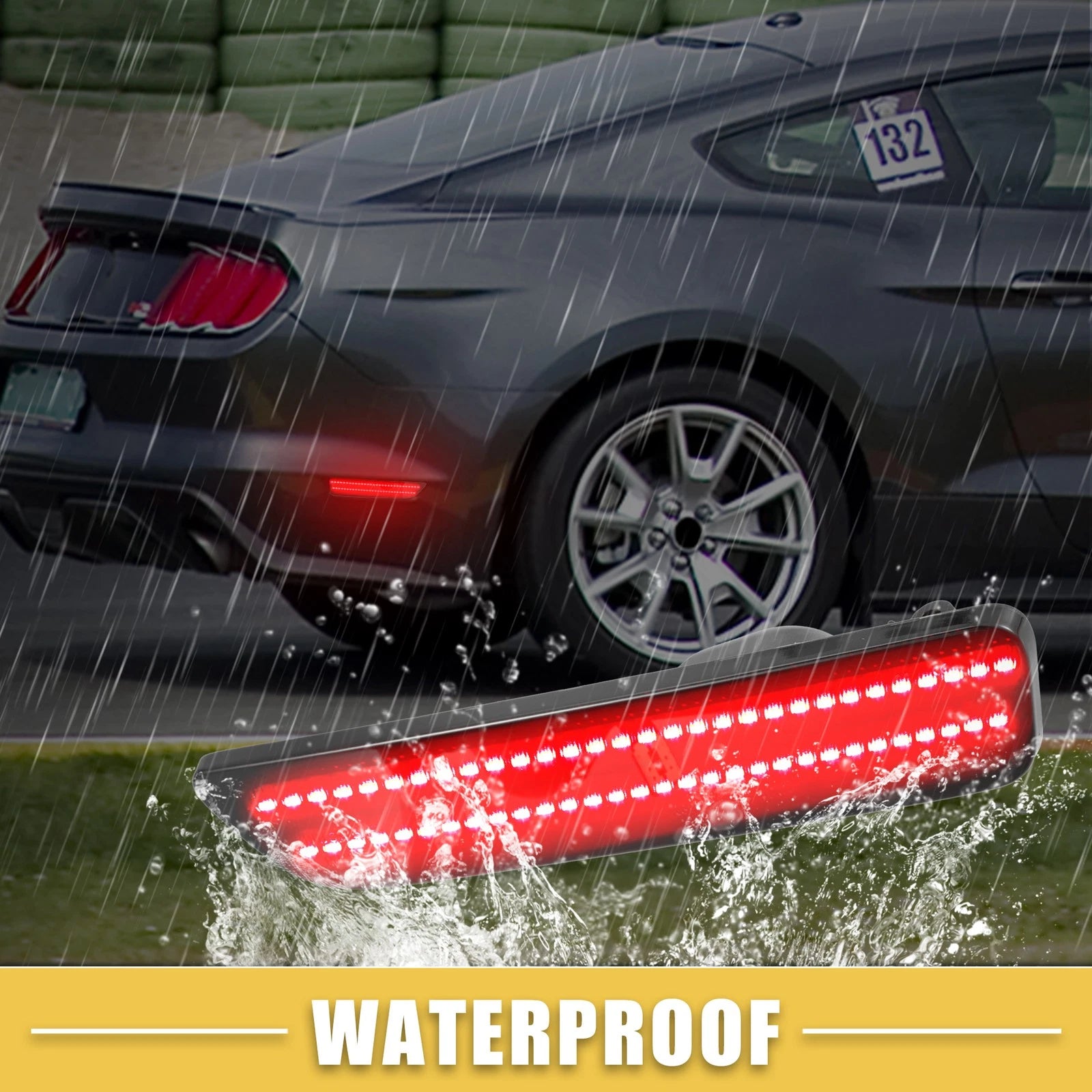 Pair Rear LED Side Marker Light for Ford (2004–2008) 4R3Z-15A201-BA