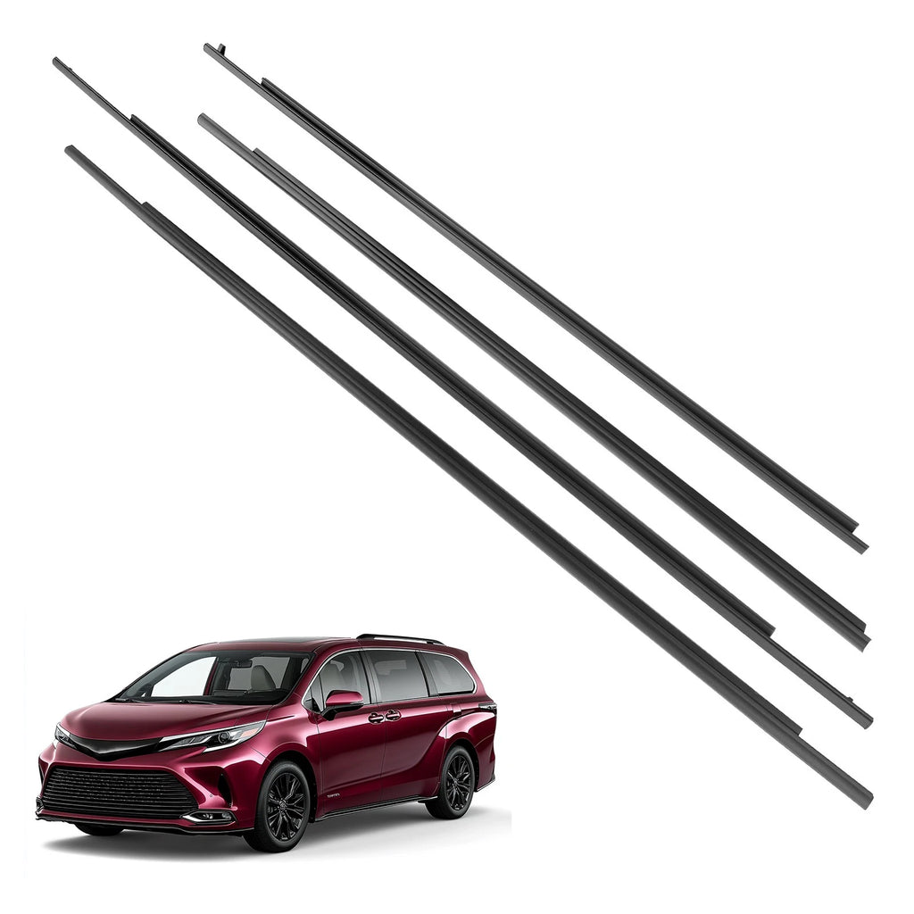 Set of 4 Door Belt Molding for Toyota Sienna (2011–2020) 68160-08020 68210-08020