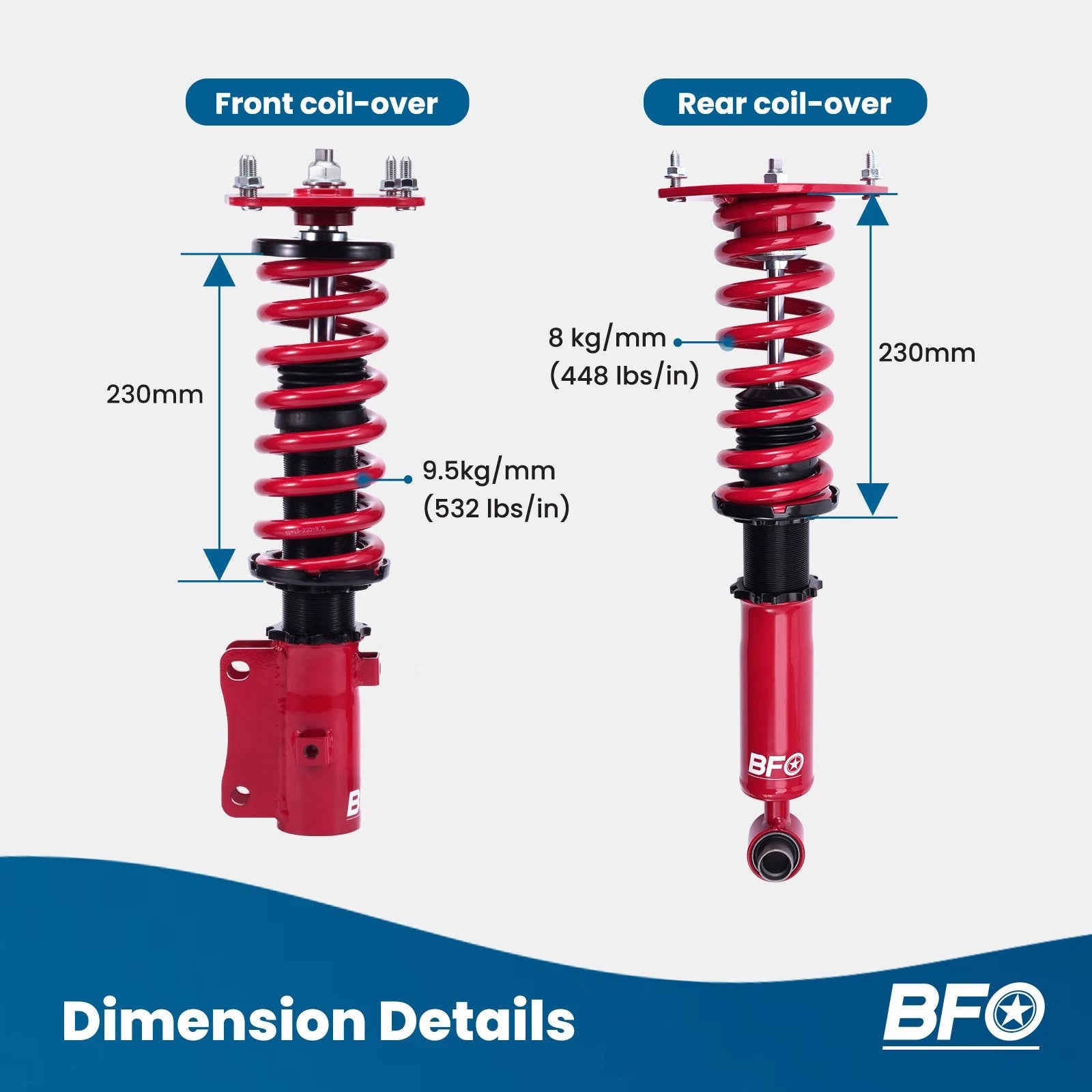 Coilovers Lowering Kit for Mazda RX7 FC3S (1985–1992) Adjustable Height
