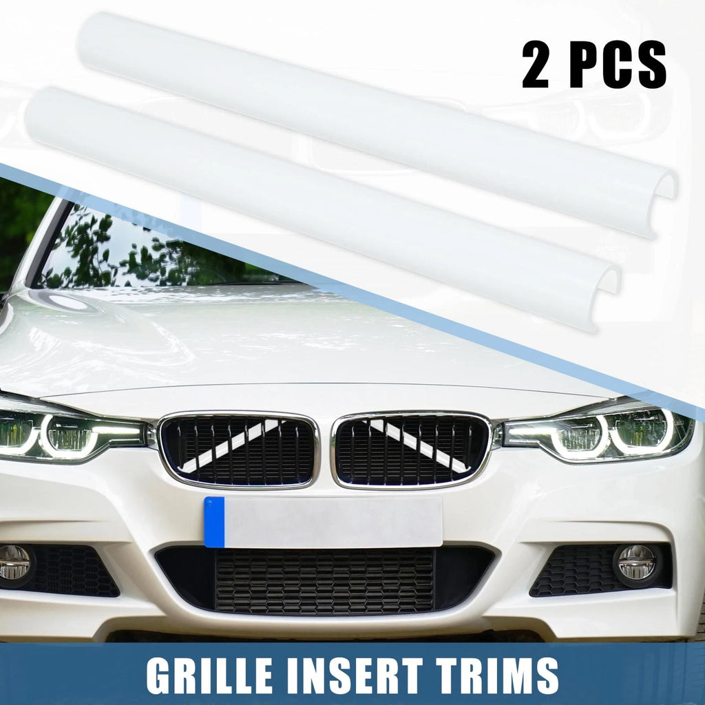 2X Grille Insert Trim Stripes for BMW F20 F30 F21 (2011–2018) White