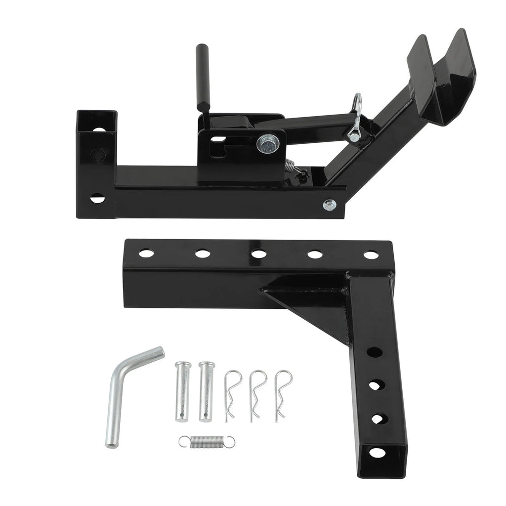 Trash Can Transporter Trailer Hitch with 2" Adapter for Golf Cart/Truck