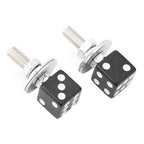 Set of 2 M6 Plastic License Plate Frame Screws Bolts Black for Universal