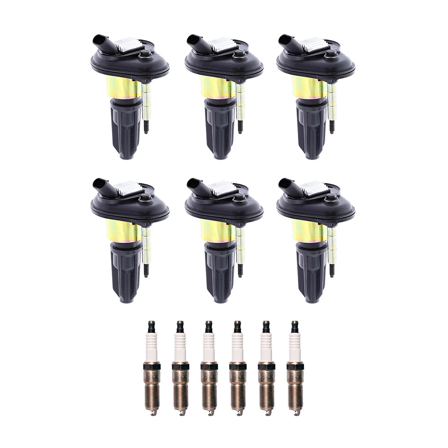 Set of 6 Ignition Coils & Iridium Spark Plugs for Ascender Trailblazer (2002–2008)