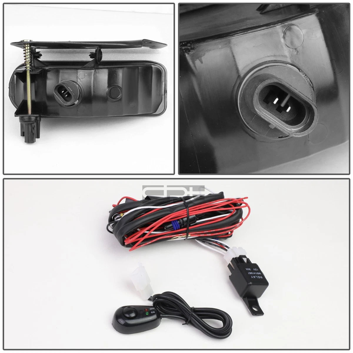 Pair of Bumper Fog Lights with Switch & Harness for Cadillac Escalade (2002–2006)