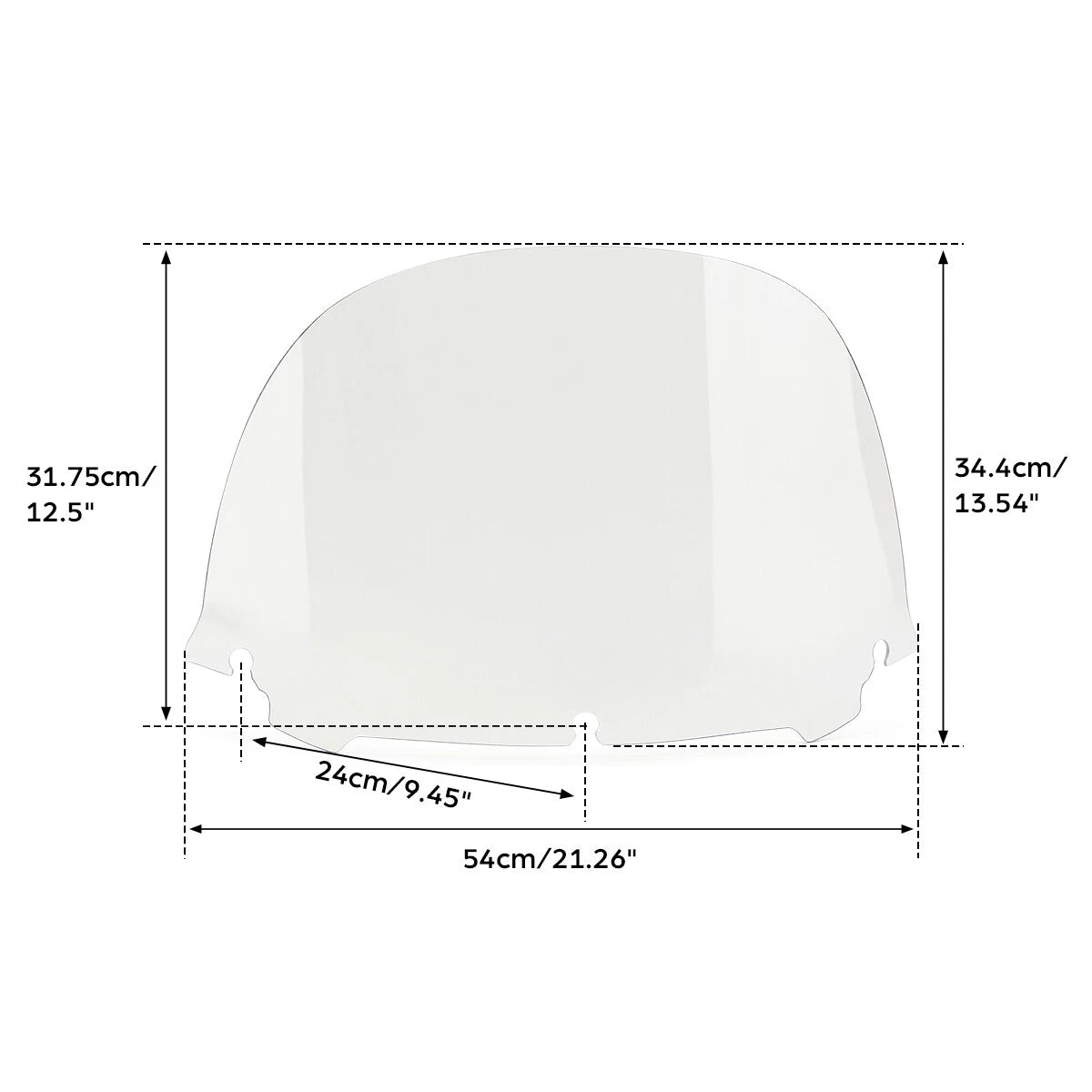 12.5'' Clear Windshield for Harley Street Electra Glide Ultra Classic (2014–2024)