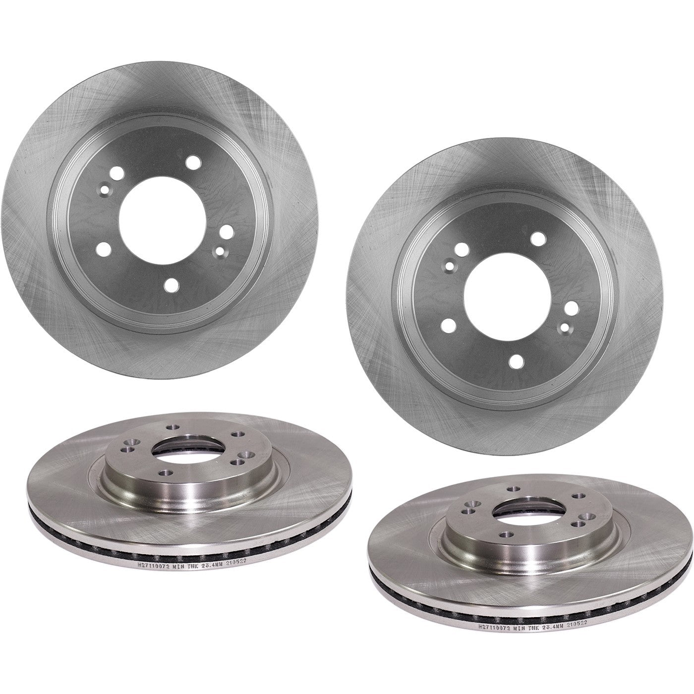 Front and Rear Disc Brake Rotors for Kia Optima (2017–2020)