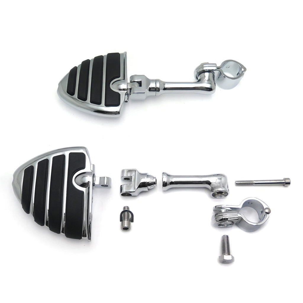 Mini Wing 4.5" Footpegs Footrest Mount Kit for Harley (1.25" Highway Engine Guard)