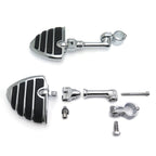Mini Wing 4.5" Footpegs Footrest Mount Kit for Harley (1.25" Highway Engine Guard)