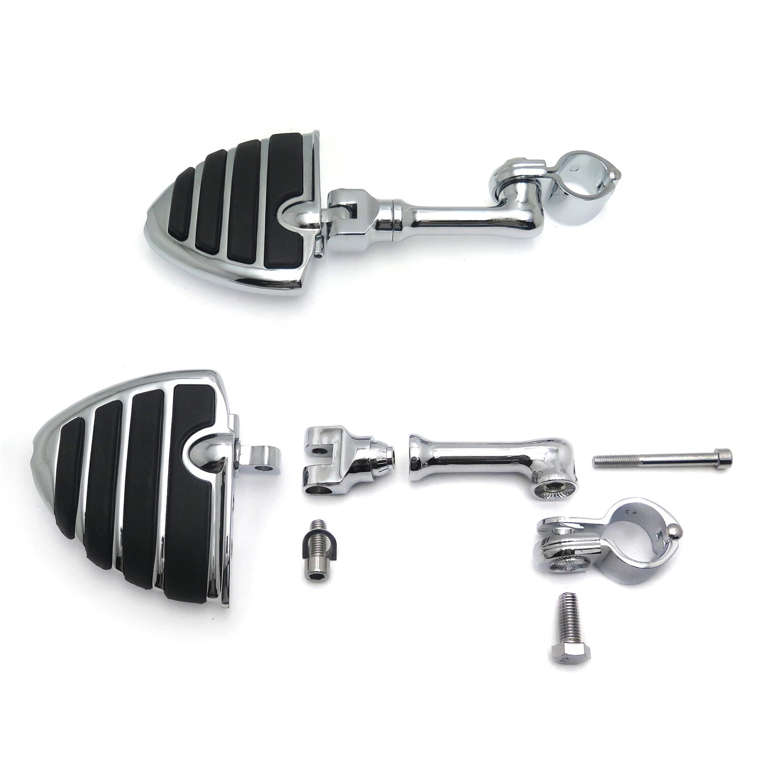 Mini Wing 4.5" Footpegs Footrest Mount Kit for Harley (1.25" Highway Engine Guard)