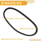 Drive Belt V-Belt No. 23100K96V01/23100K97T01 for Honda PCX125 (2018–2020)