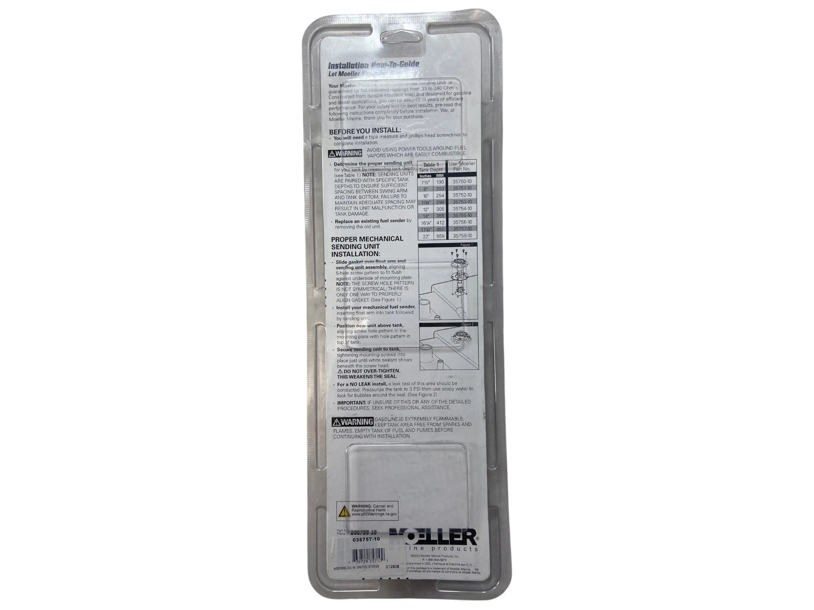 Mechanical Fuel Sending Unit for Moeller 17 3/4" Deep (035757-10)