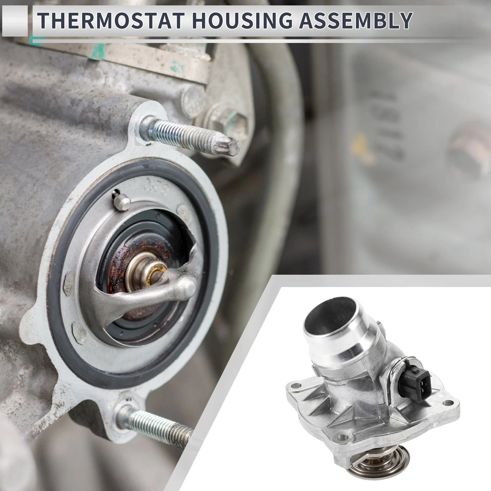 Engine Coolant Thermostat Housing Assembly for BMW X5 540i 740iL 740i (1995–2003)