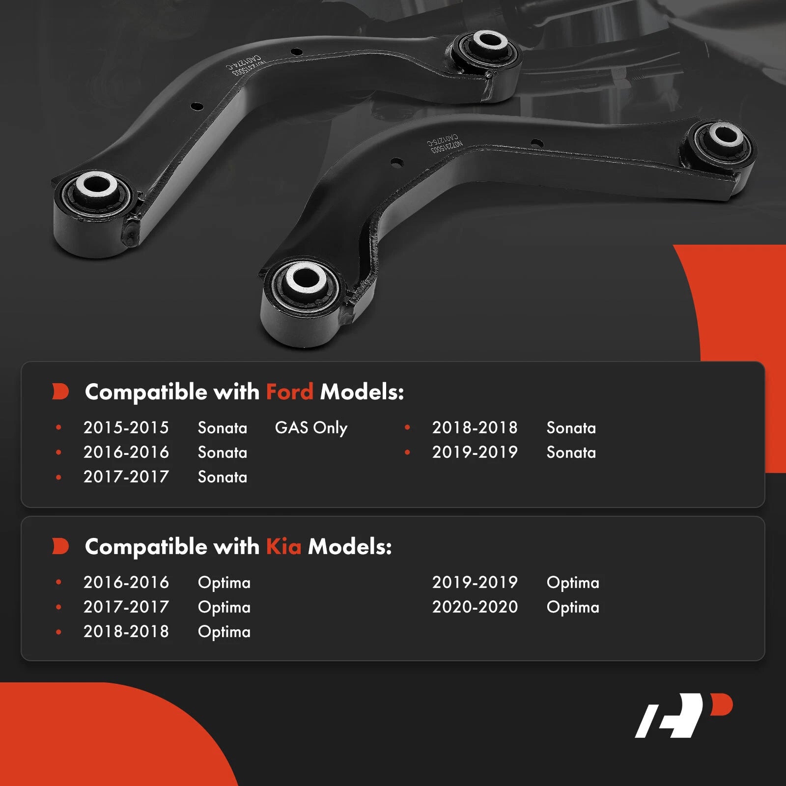2X Rear Upper Control Arm for Hyundai Sonata (2015–2019) Kia Optima (2019–2020)