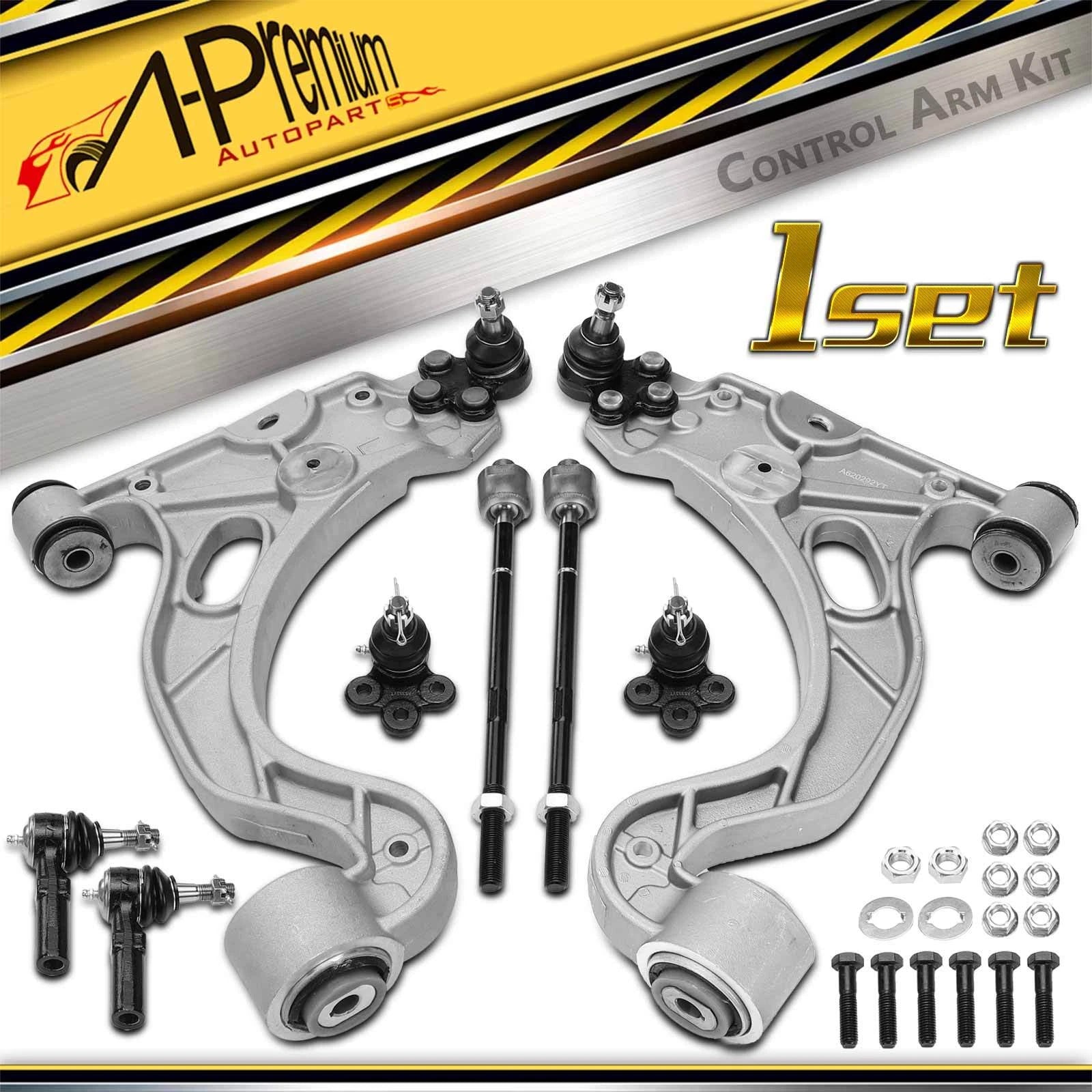 8x Front Lower Control Arm Ball Joint Tie Rod End for Buick Cadillac (Y–Y)