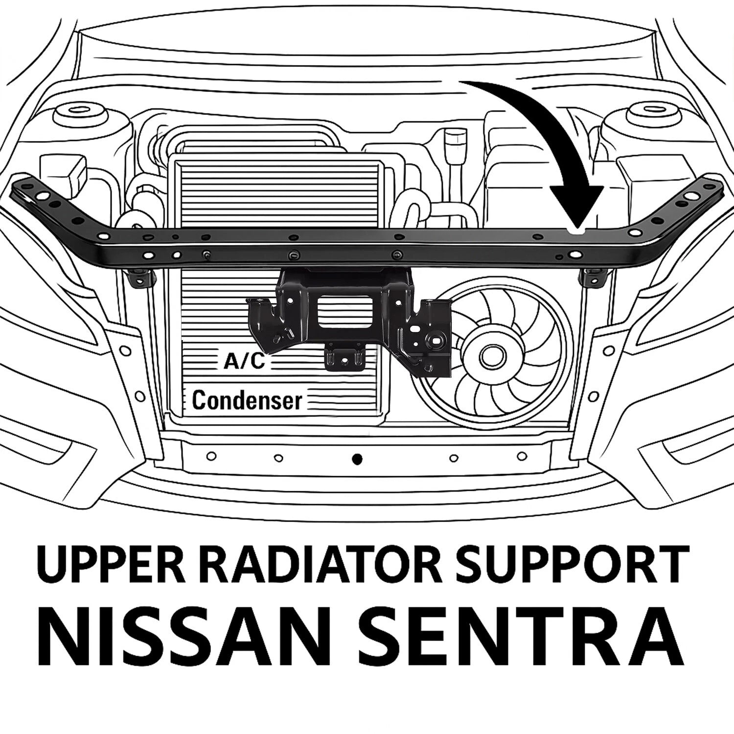 Upper Radiator Support for Nissan Sentra (2013–2019)