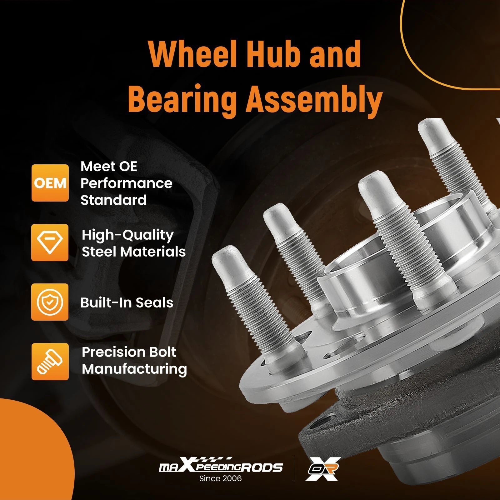 Front Wheel Bearing Hubs for Cadillac CTS (2014–2016) 13589507