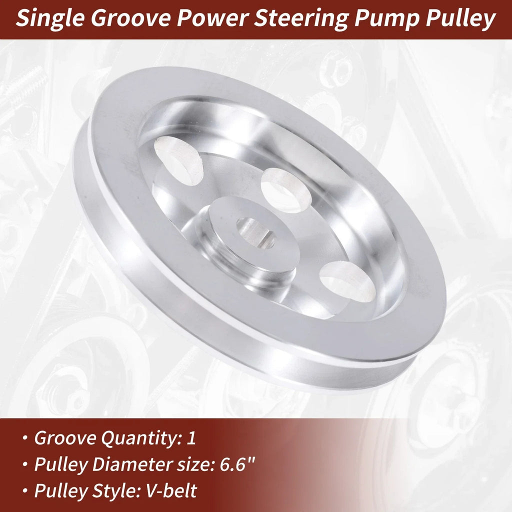 Single Groove Power Steering Pump Pulley for Chevy SBC 350