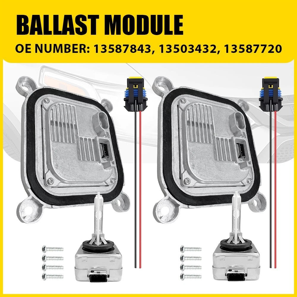 2PC Xenon Ballast Control Unit 13587843 for Chevrolet Traverse (2018–2020)
