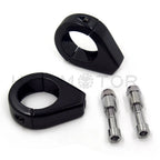 Turn Signal Indicator Relocation Fork Clamp for Honda Kawasaki (41mm) Black