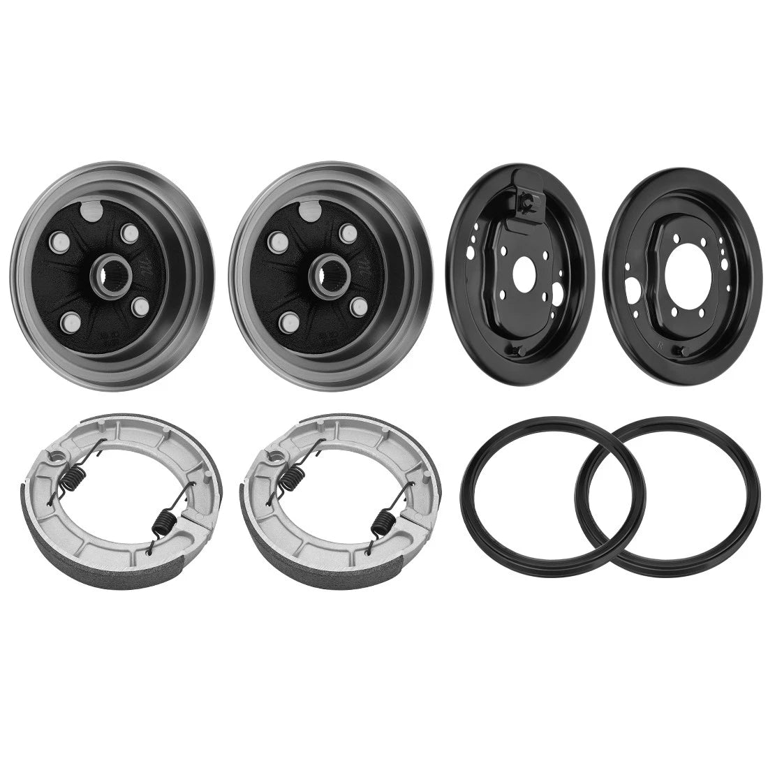 Set of 2 Front Brake Drum Shoes for Yamaha Timberwolf 250 4x4 (1994–2000)