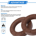 Set of 2 Oil Seal Rotary Shaft Seal FKM Rubber 38x62x10mm