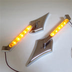 Spike Diamond LED Turn Signal Integrate Mirror for Honda Kawasaki Suzuki (All Years)