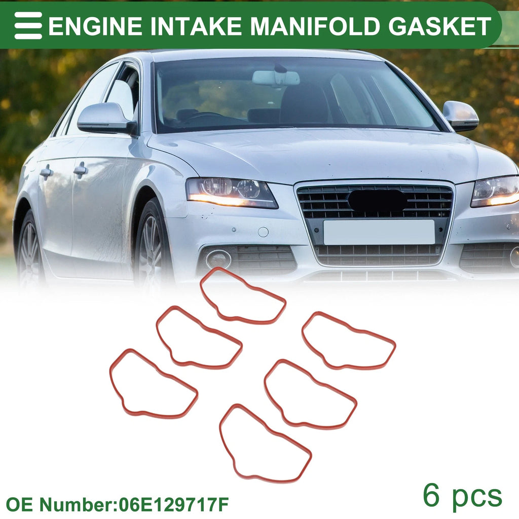 Set of 6 Lower Engine Intake Manifold Gaskets for Audi A4 (2008–2015) No. 06E129717F